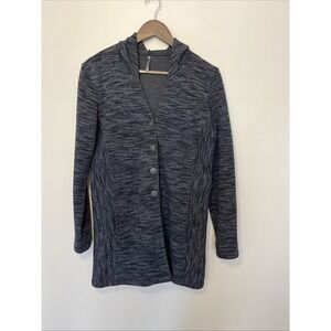 KUHL Isla Hooded Sweater Jacket Womens Medium Wool Blend‎ Mid Length Hoodie Gray